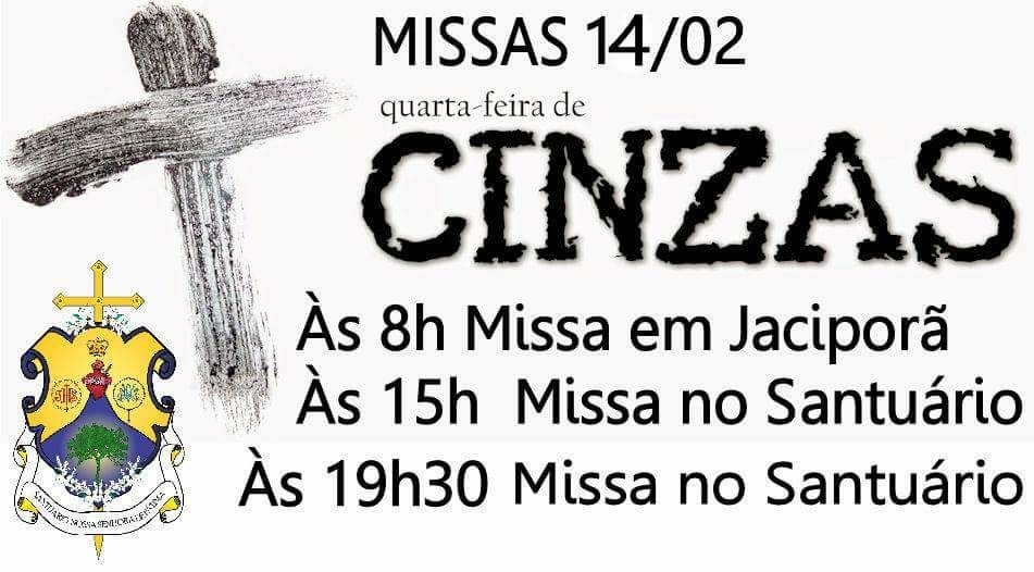 Horário Missa de Cinzas